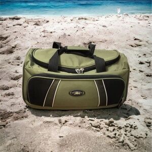 Skyway,Unisex,Travel bag,Sport Luggage,Green,Lined,Pockets,Zip,textile canvas.!